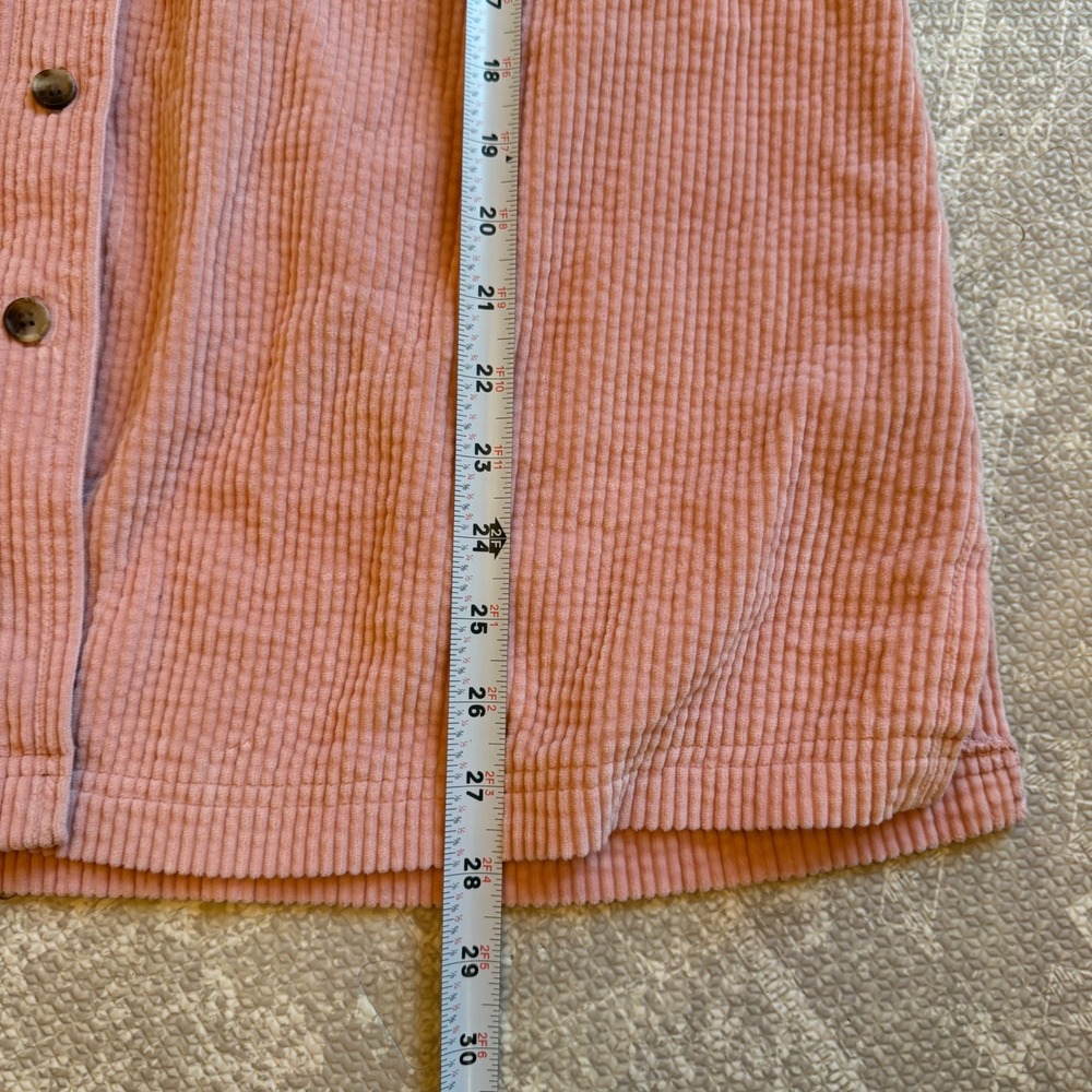 LL Bean Corduroy Button Down Shirt Women XL Pink Long Sleeve 100% cotton - Picture 5 of 7